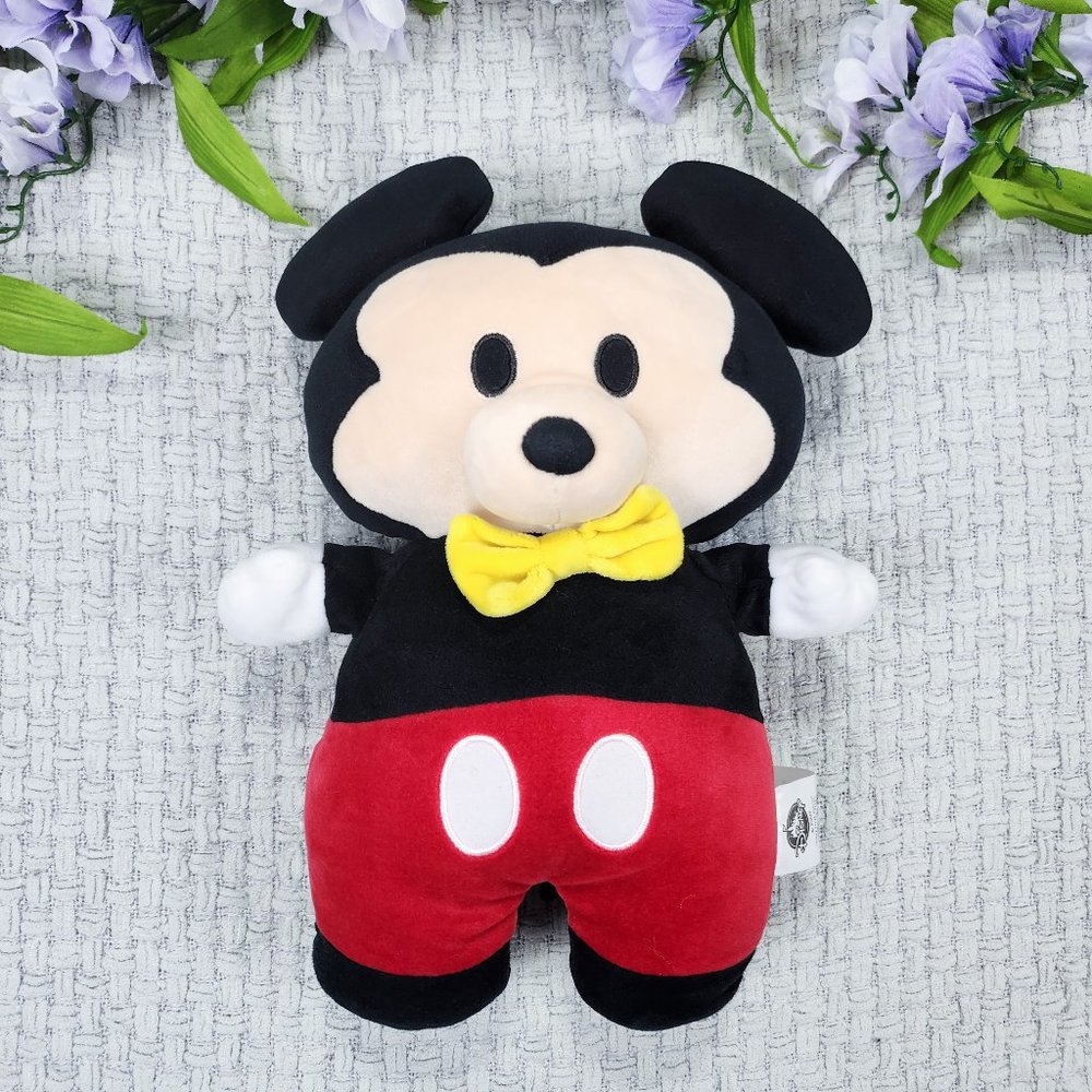 Disney Parks Cuddleez Mickey Mouse Plush Stuffed Animal Pillow Toy 13" Bow Tie